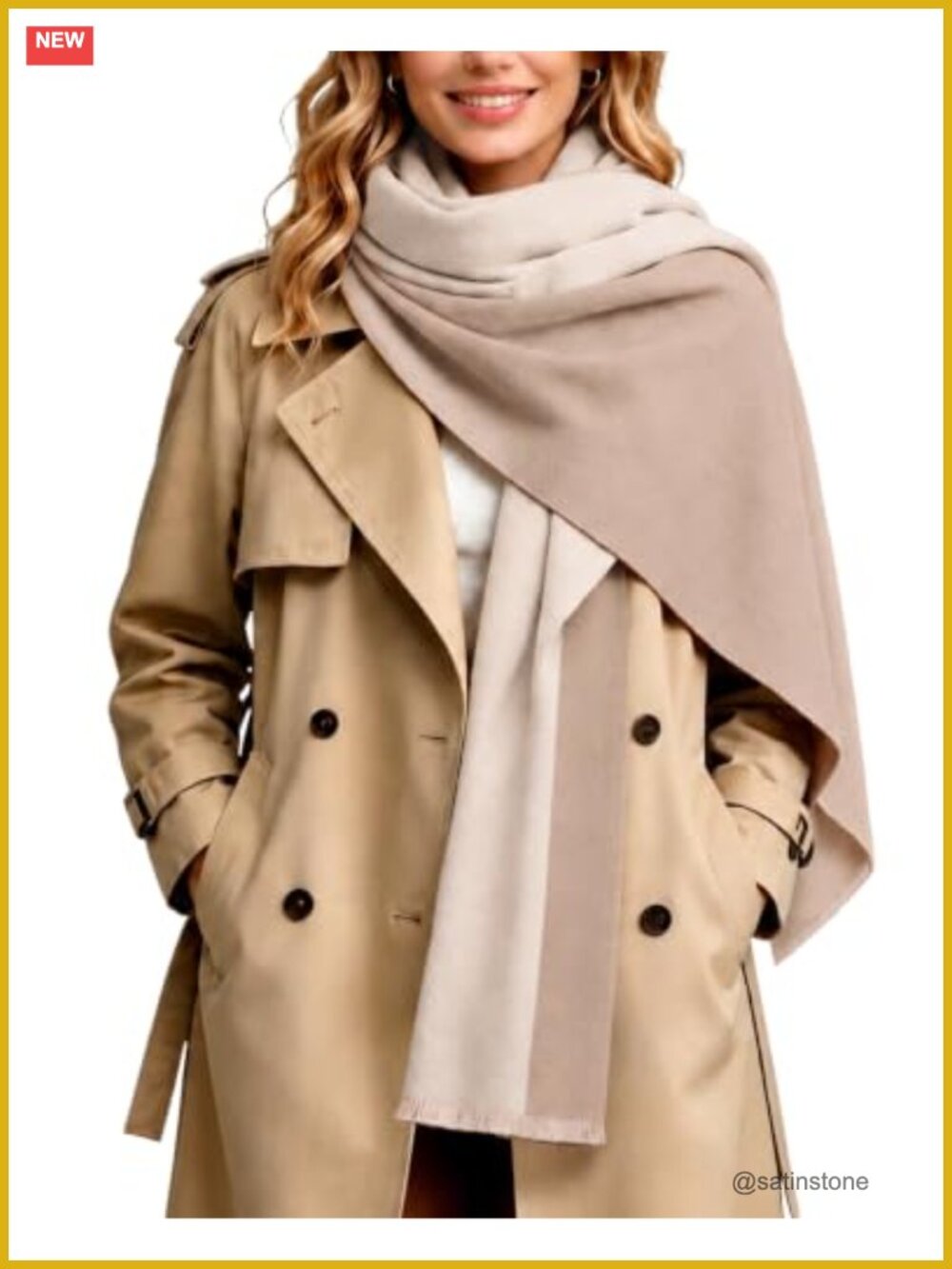 Pashmina Scarf for Women Oversized Shawl Wrap Winter Blanket 100% Polyester